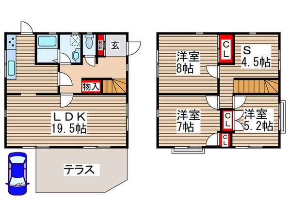 若葉台戸建の物件間取画像